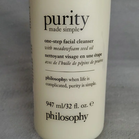 🆕️ PHILOSOPHY Purity One-Step Facial Cleanser with Pump (947 ml/ 32 fl.oz)